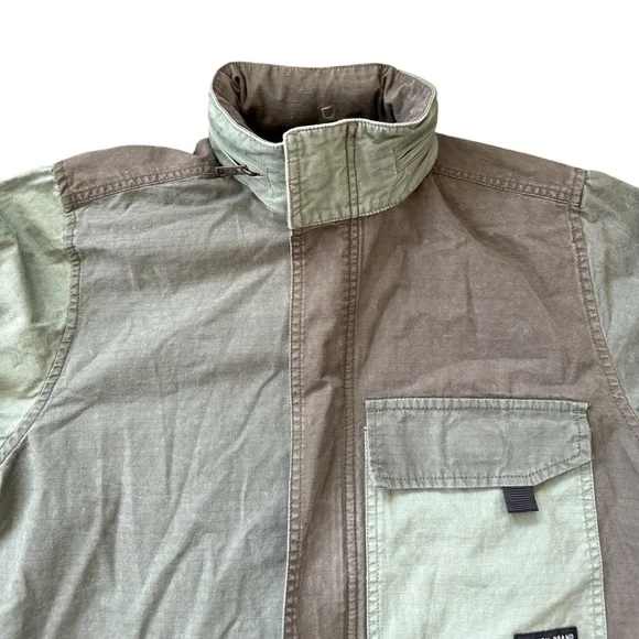 Publish Military Style Patchwork Long Jacket - Picture 6 of 9